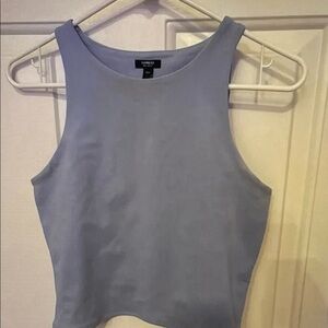Express Lavender Ribbed Crop Tank Top - Sleeveless